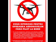 Semn obiectiv militar zone interzise pentru operarea aeronavelor fara pilot la bord